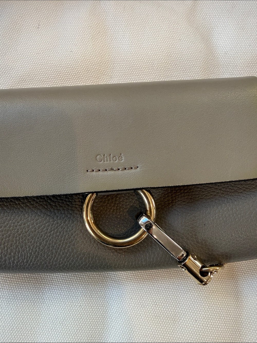 Chloe Gray Faye Leather Crossbody Bag - Picture 5 of 8